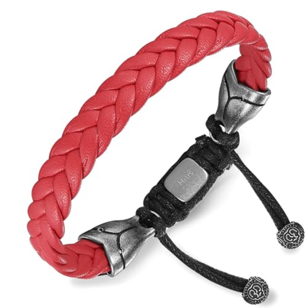 Adjustable Braided Leather Bracelet Minimal Classic Mens Jewelry Wristband - Picture 2 of 7